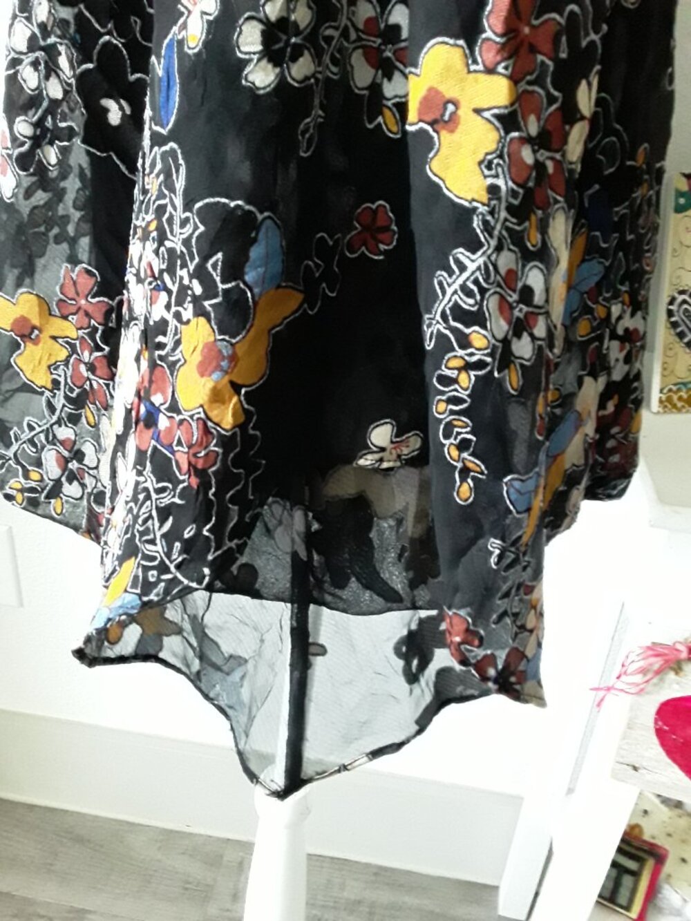 Alfani beautiful crinkle bubble hem flutter sleeve top size L - Picture 3 of 13